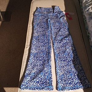 Lilly Pulitzer BNWT Carpe Vita Flare Leggings Resort White Twisted Up XS